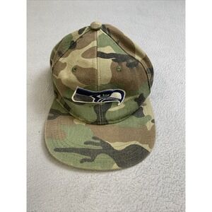 Seahawks Hat New Genesis Snap Back Adjustable Camo Seattle 100% Polyester Unisex